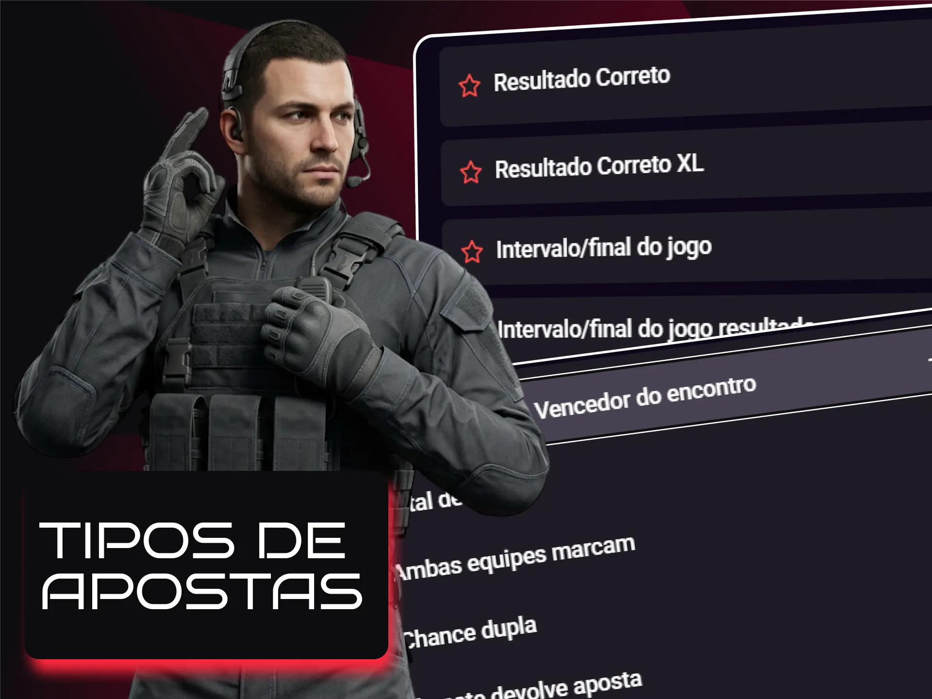 Variedade de mercados e tipos de apostas em partidas de CS2 na Onabet Brasil.